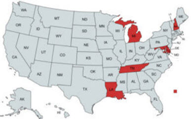 USA MAP STATES LOAN TO